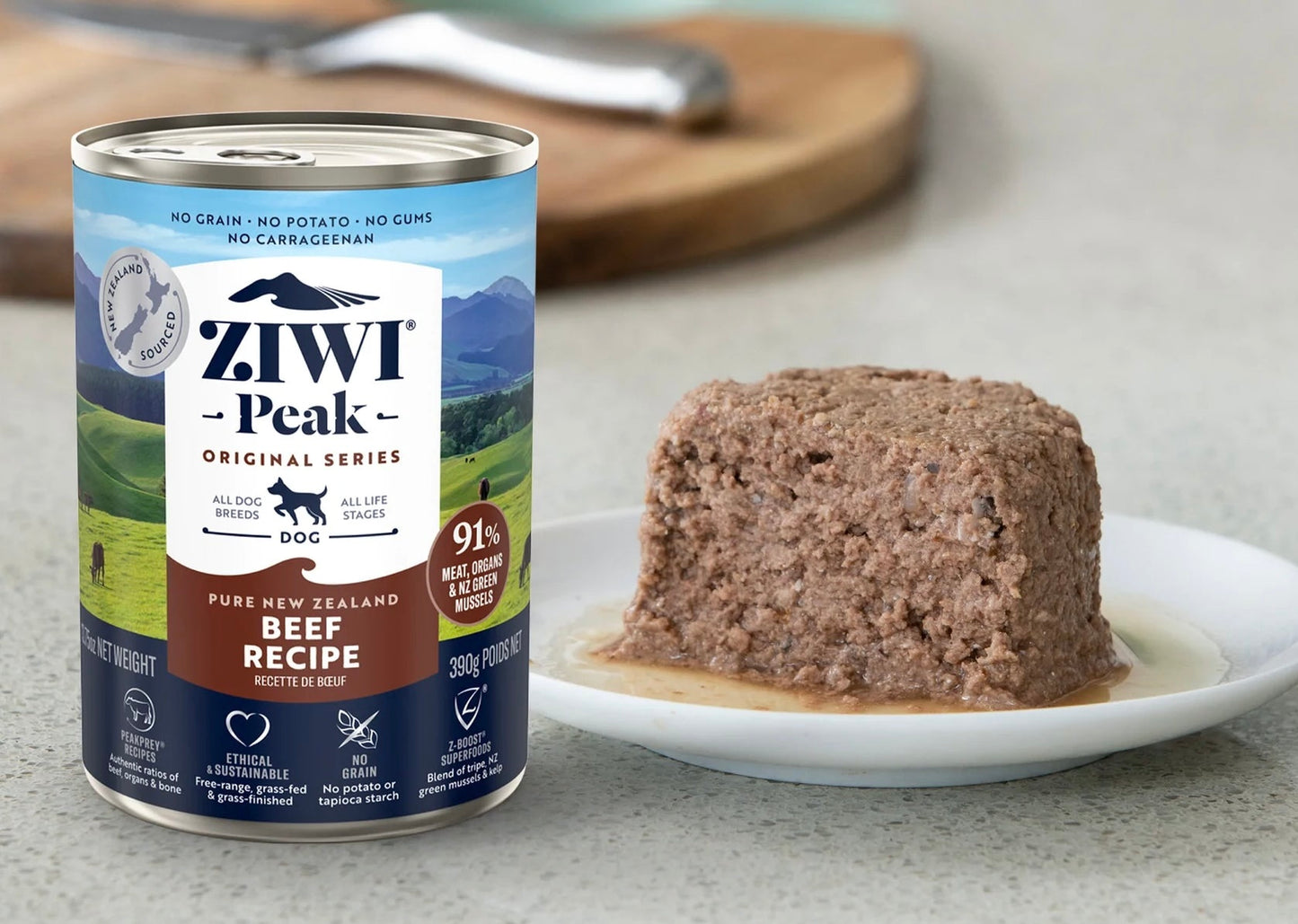 Wet food with beef | for dogs