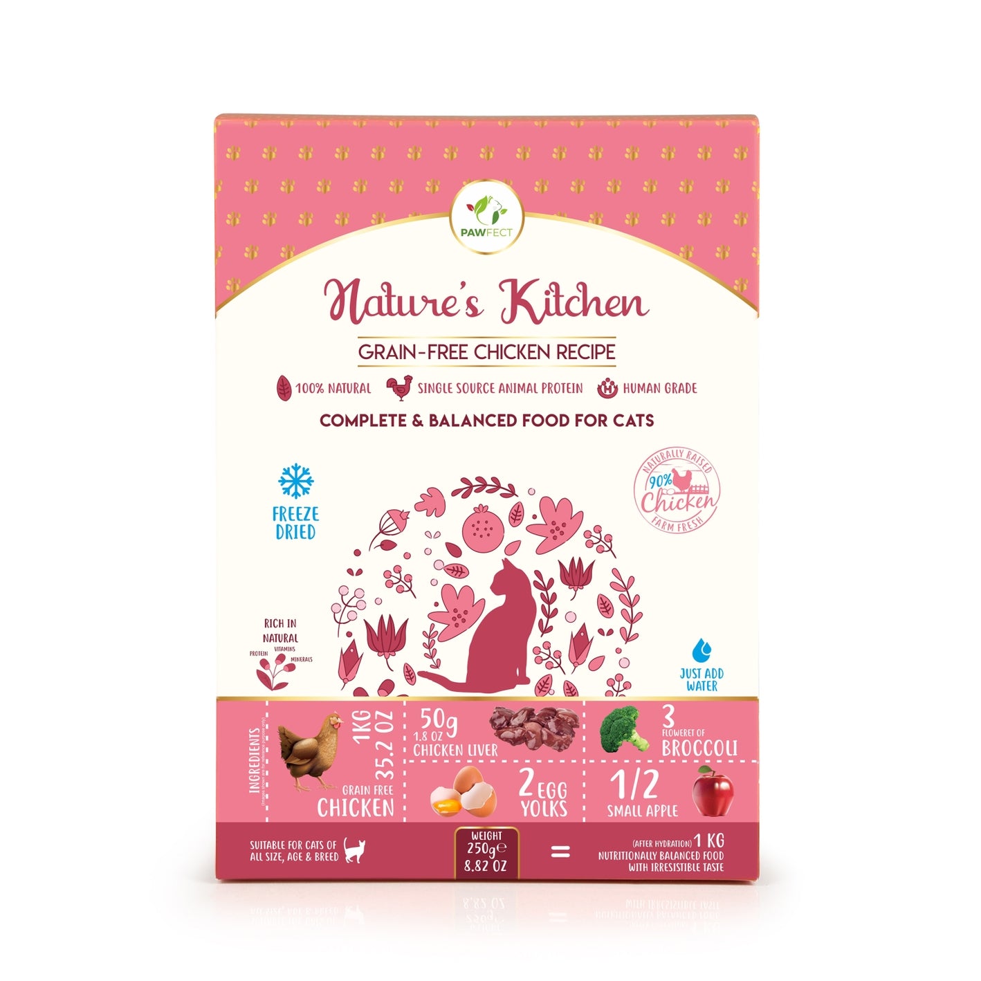Freeze-dried chicken food | for cats