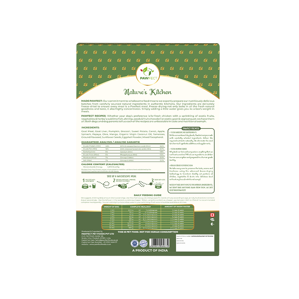 Freeze-dried goat food | for dogs