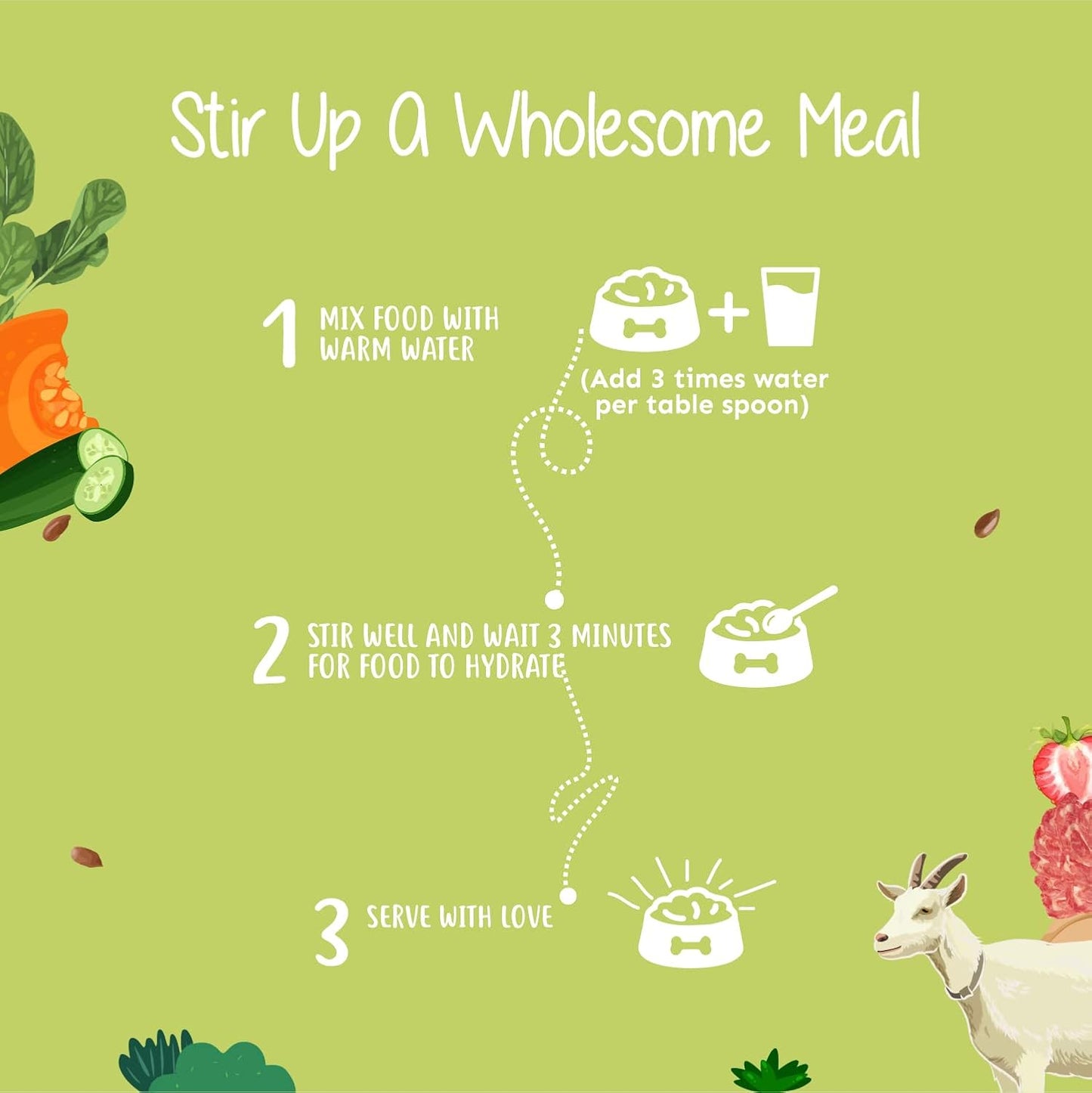 Freeze-dried goat food | for cats