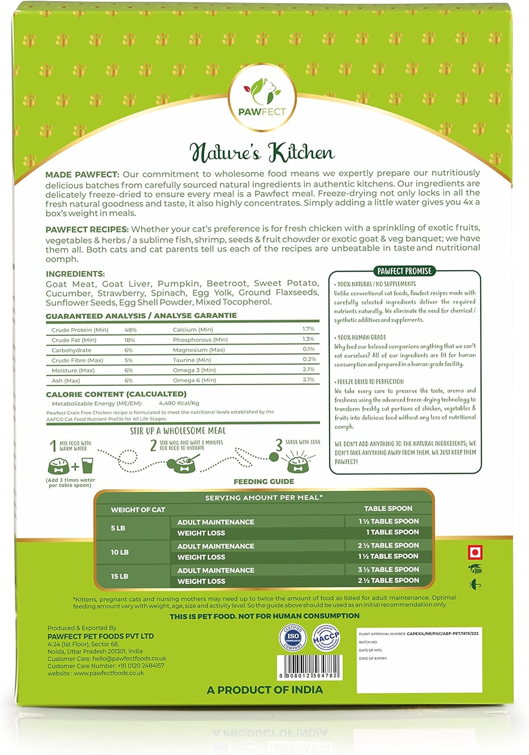 Freeze-dried goat food | for cats