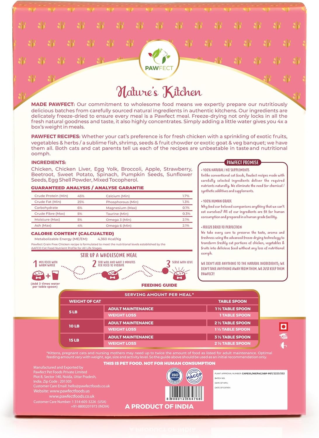 Freeze-dried chicken food | for cats