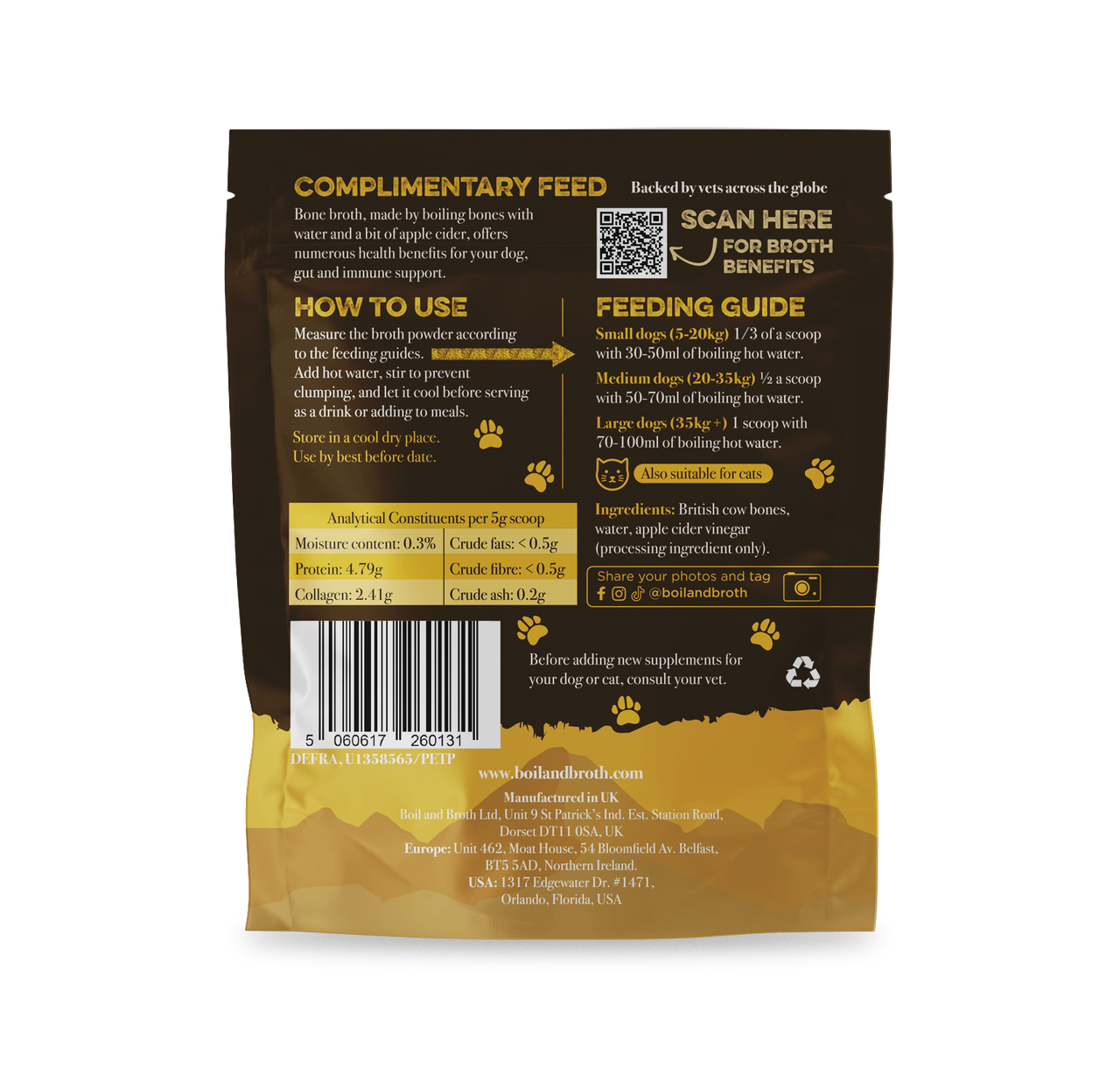 Beef bone broth powder
