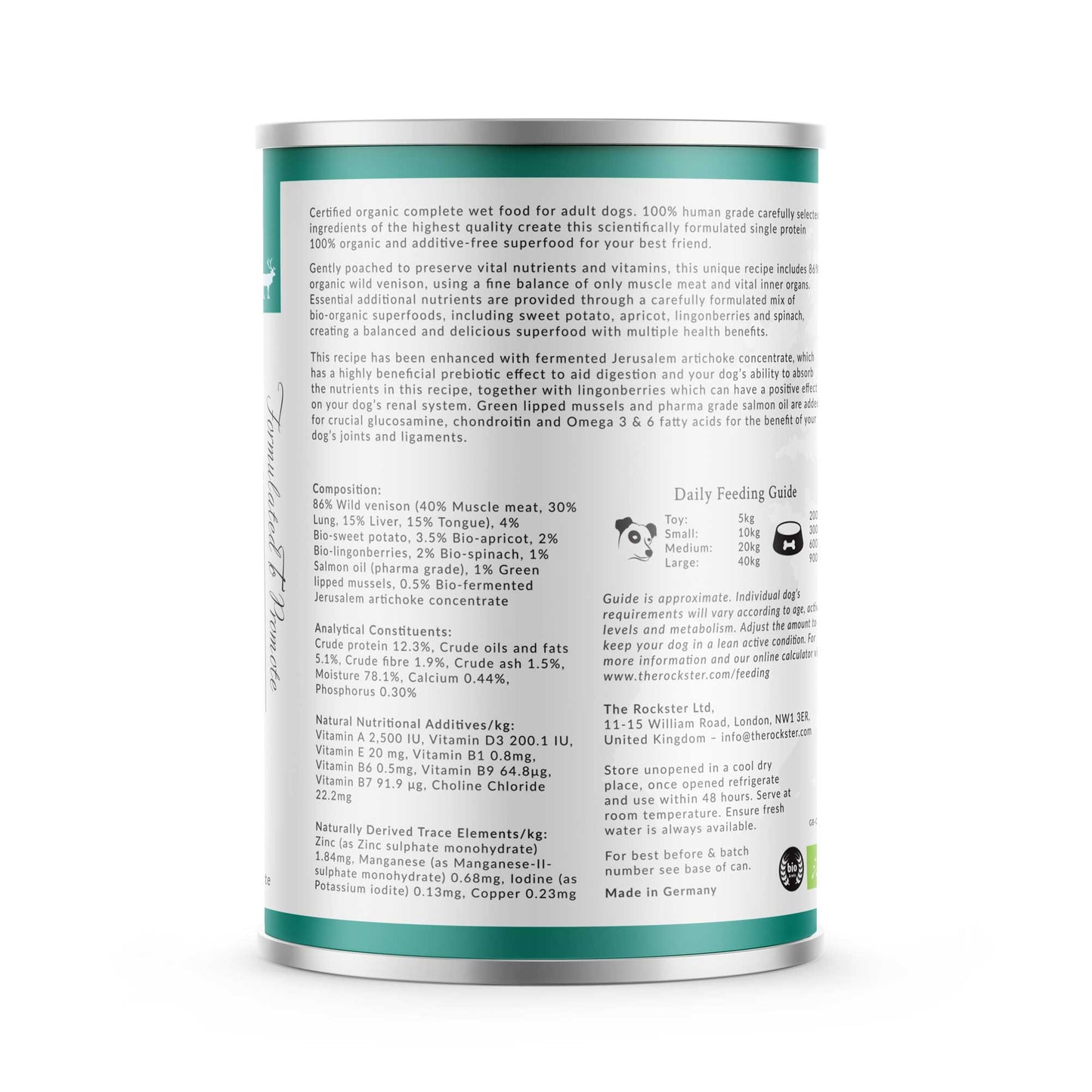 Wet food with venison | for dogs