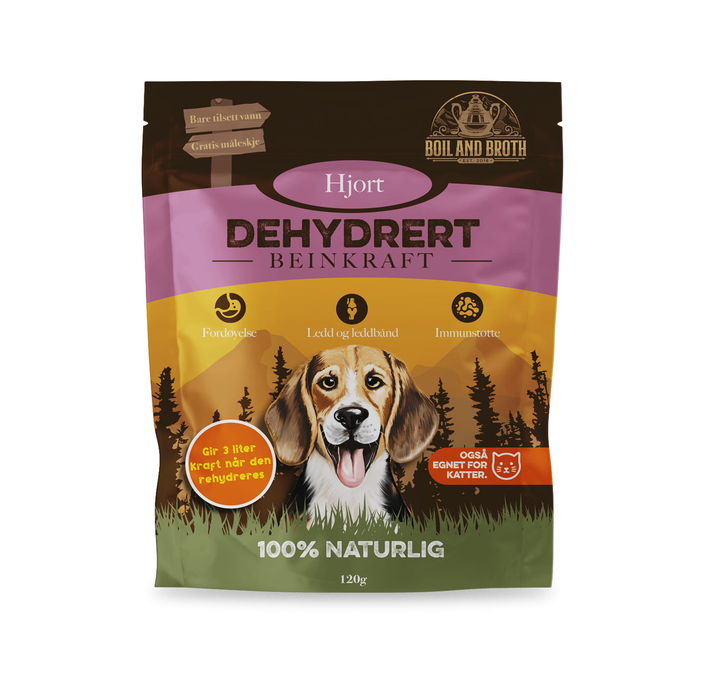 Beinkraftpulver av hjort