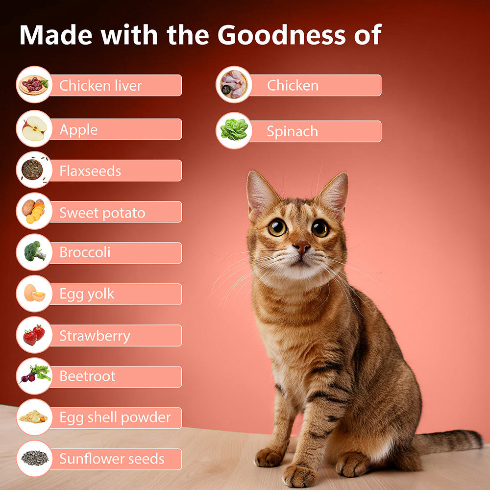 Freeze-dried chicken food | for cats