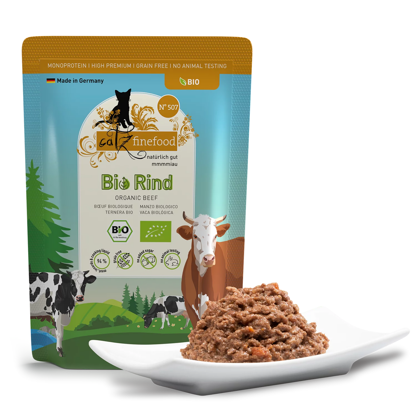 Økologisk våtfôr av storfe | til katt