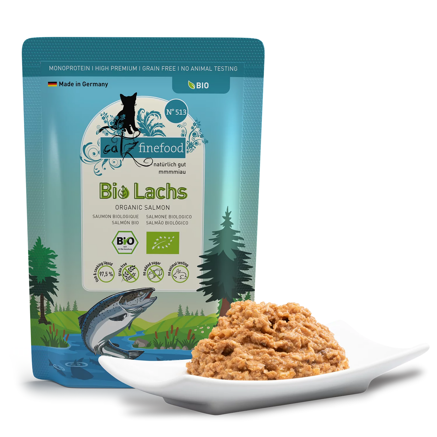 Økologisk våtfôr av laks | til katt