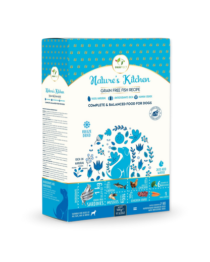 Freeze-dried food of fish and chicken | for dogs