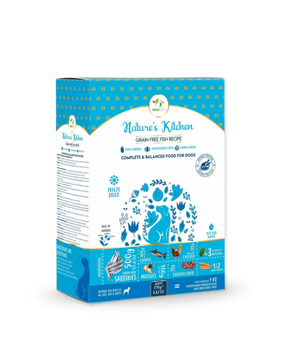 Freeze-dried food of fish and chicken | for dogs