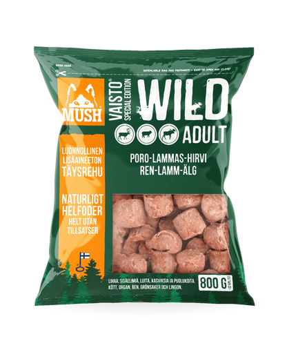 Frozen complete food of reindeer, lamb, and moose | dog