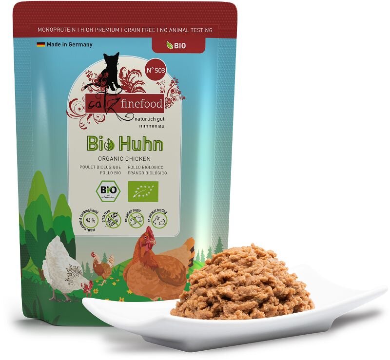 Organic wet food made from chicken | for cats