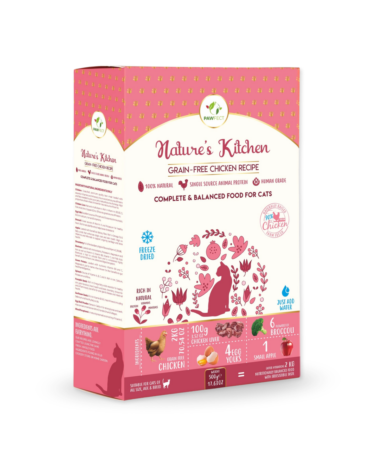 Freeze-dried chicken food | for cats