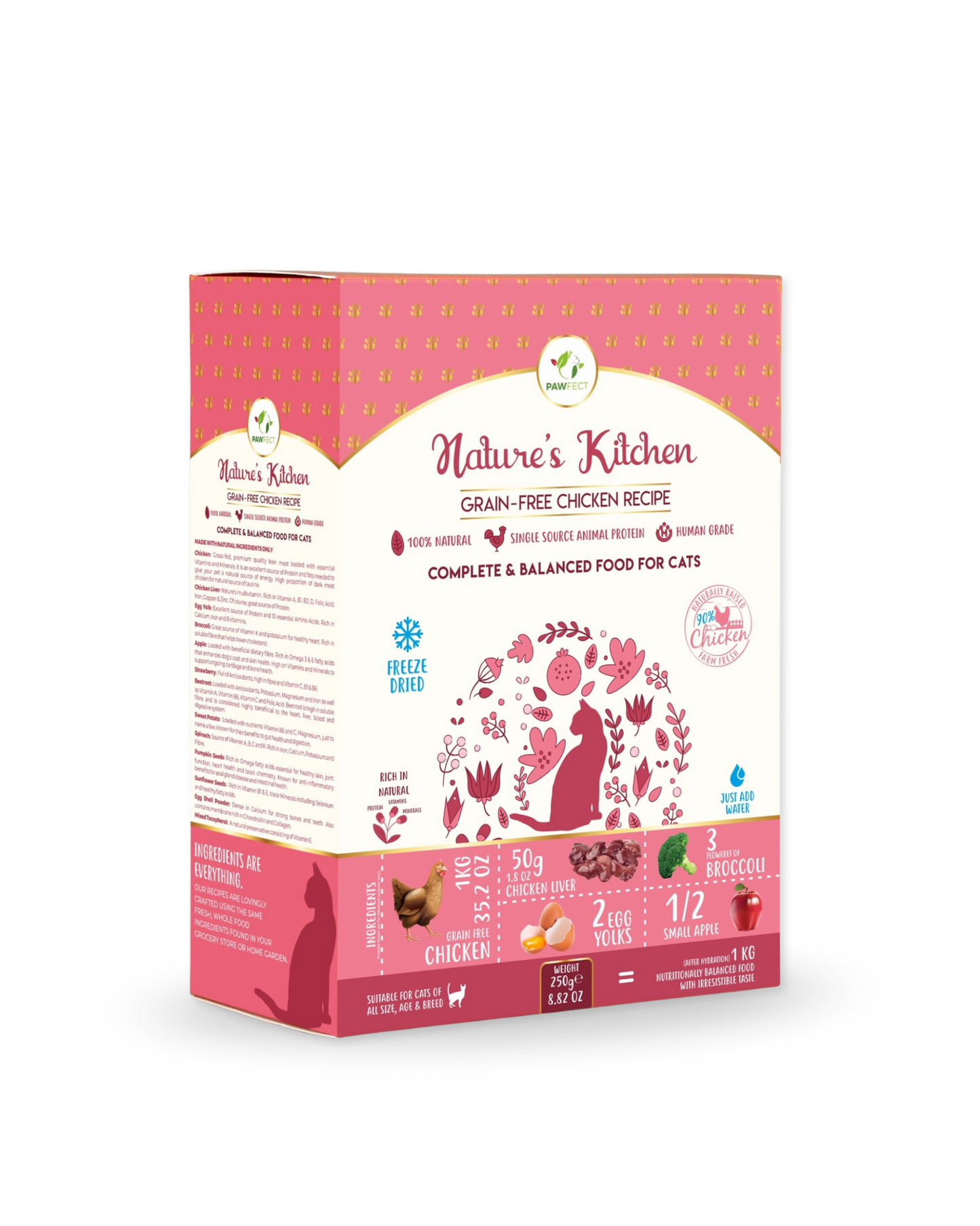 Freeze-dried chicken food | for cats