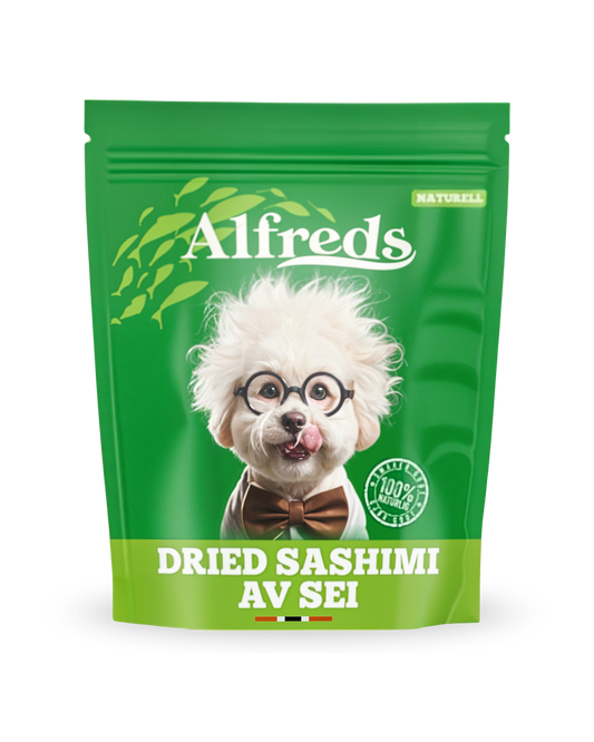 Dried saithe sashimi