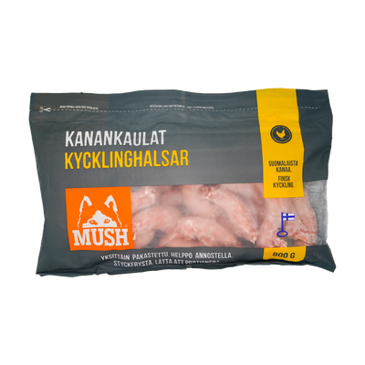 Tygg av fryst kyllinghals